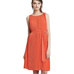 NWT Banana Republic Orange Pleated Dress 📦